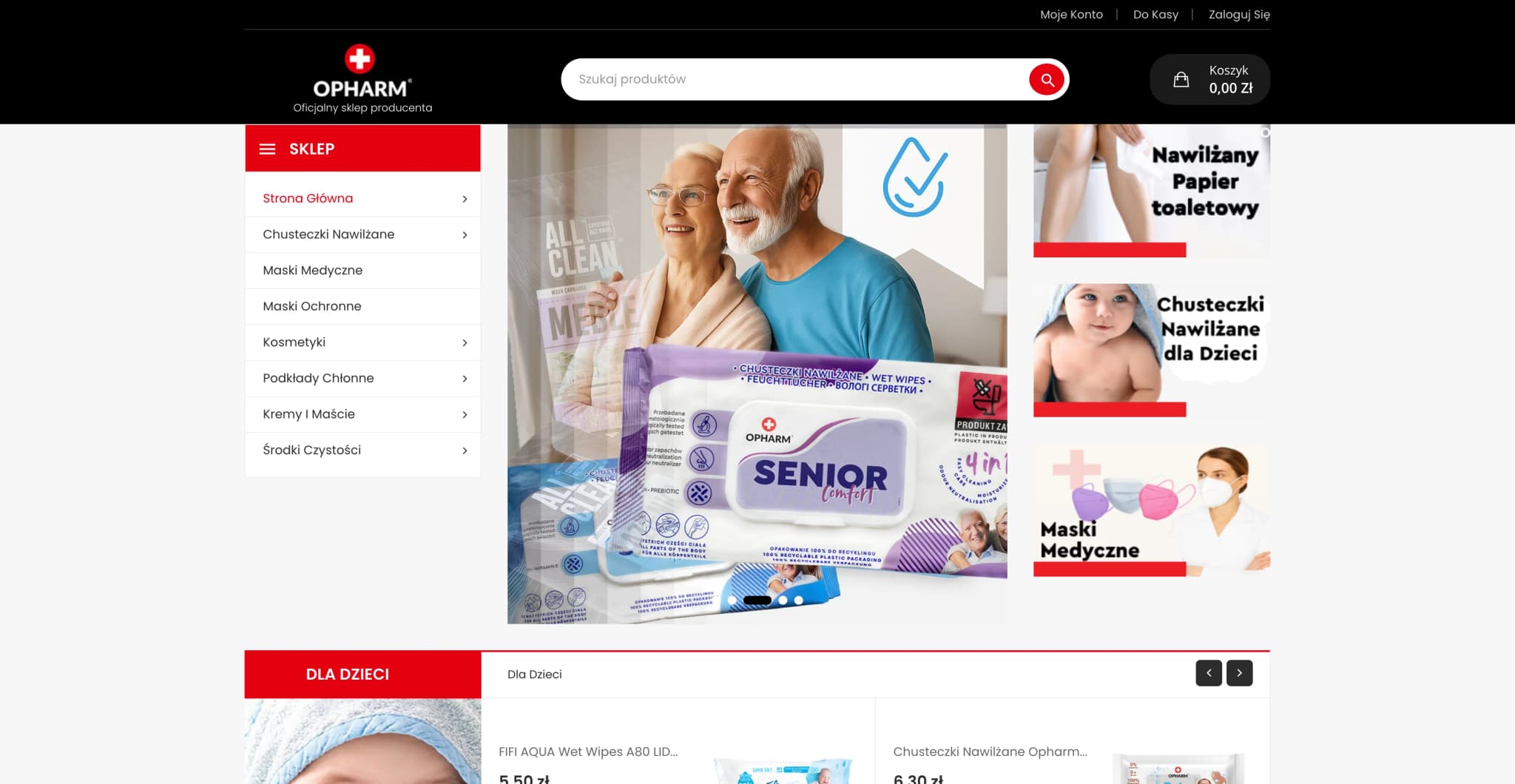 Realizacja sklepu internetowego — OPHARM