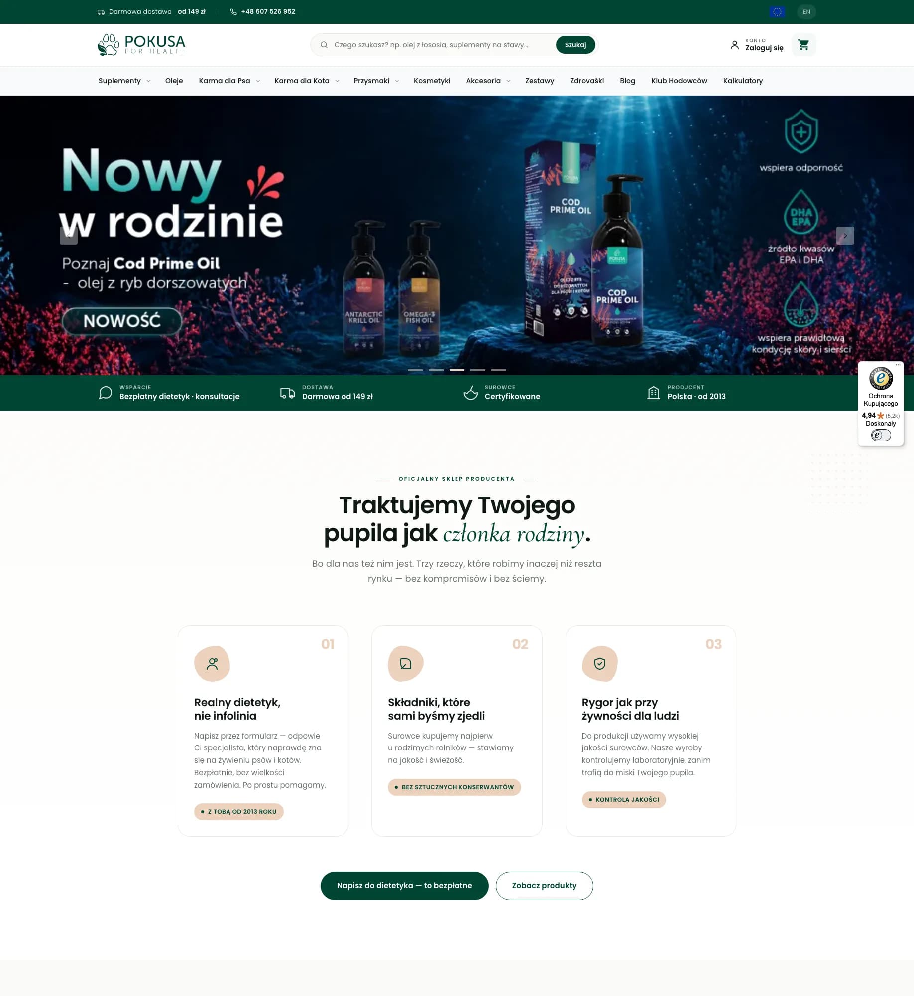 Strona główna sklepu POKUSA for Health